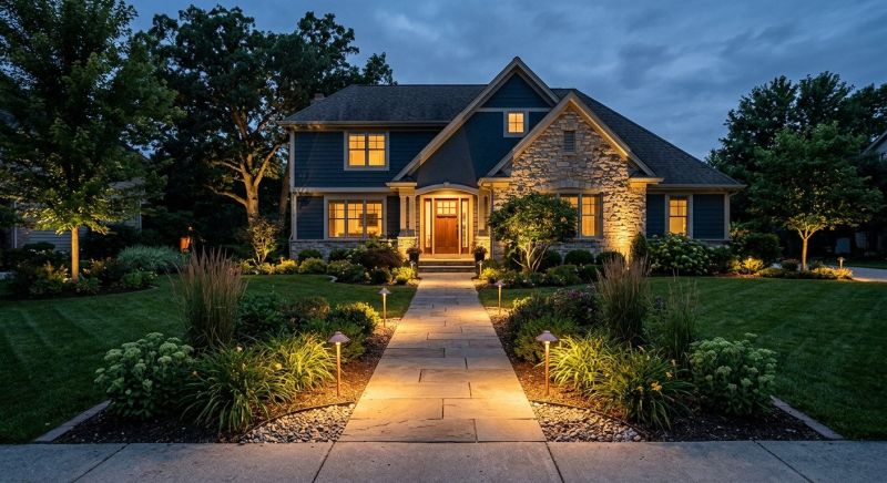Walkway Lighting Installation in Overland Park, KS